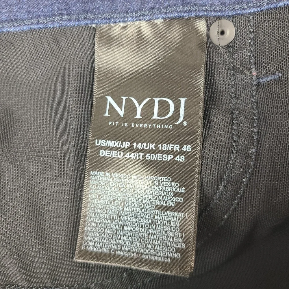 Not Your Daughter Jeans Womens 14 Blue Slim Straight Curves 360 Dark Wash NYDJ
